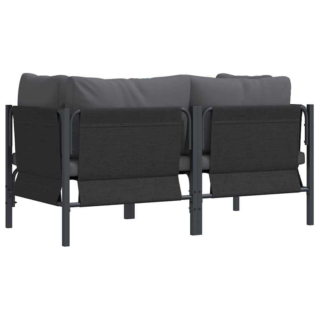 vidaXL Outdoor Furniture 2 Piece Anthracite 80 x 80 x 71 cm Steel
