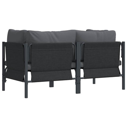 vidaXL Outdoor Furniture 2 Piece Anthracite 80 x 80 x 71 cm Steel