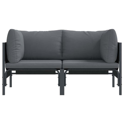 vidaXL Outdoor Furniture 2 Piece Anthracite 80 x 80 x 71 cm Steel