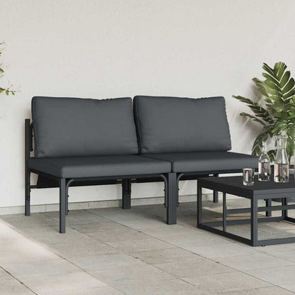 vidaXL Outdoor Furniture 2 Piece Anthracite 80 x 80 x 71 cm Steel