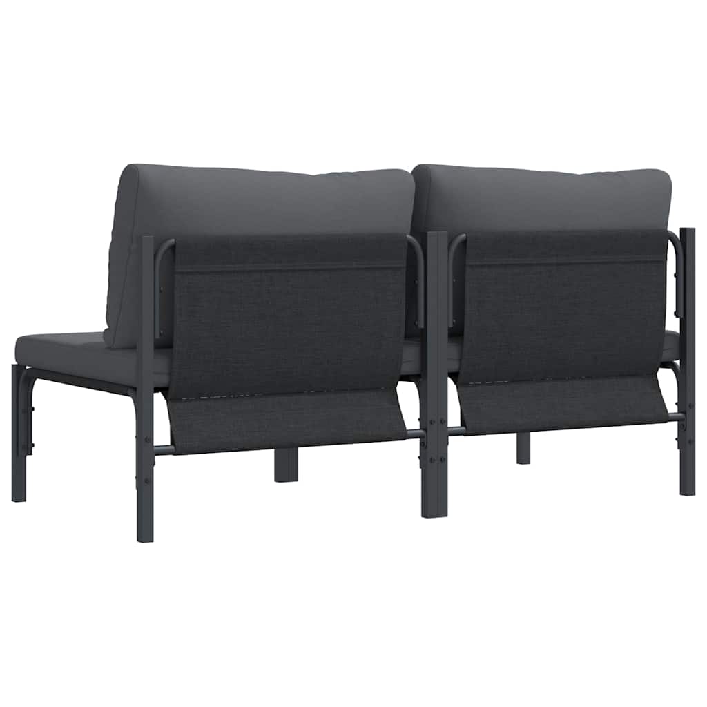 vidaXL Outdoor Furniture 2 Piece Anthracite 80 x 80 x 71 cm Steel