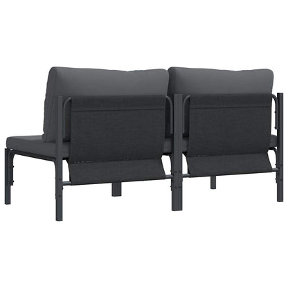 vidaXL Outdoor Furniture 2 Piece Anthracite 80 x 80 x 71 cm Steel