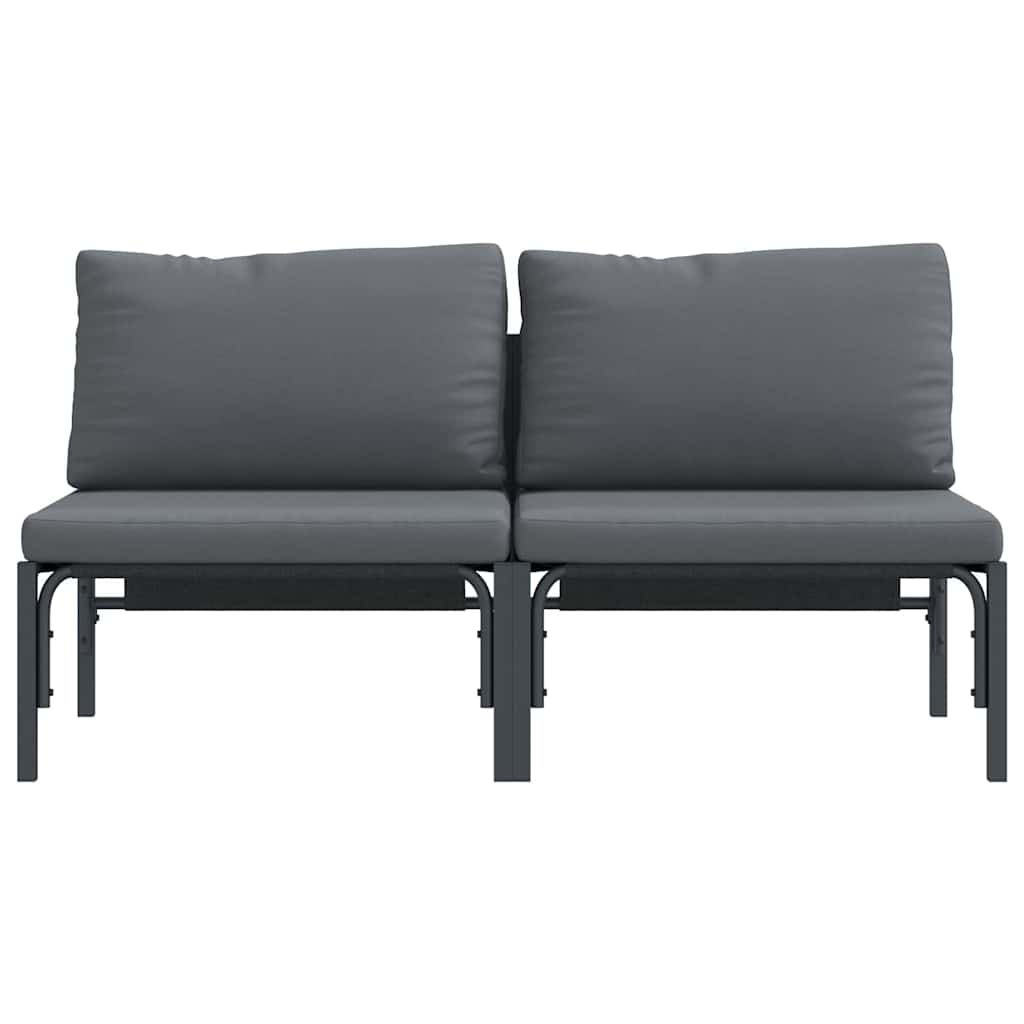 vidaXL Outdoor Furniture 2 Piece Anthracite 80 x 80 x 71 cm Steel