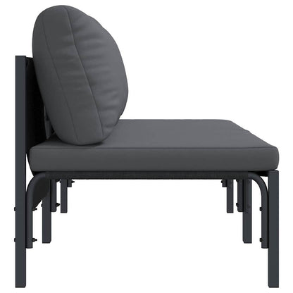 vidaXL Outdoor Furniture 2 Piece Anthracite 80 x 80 x 71 cm Steel