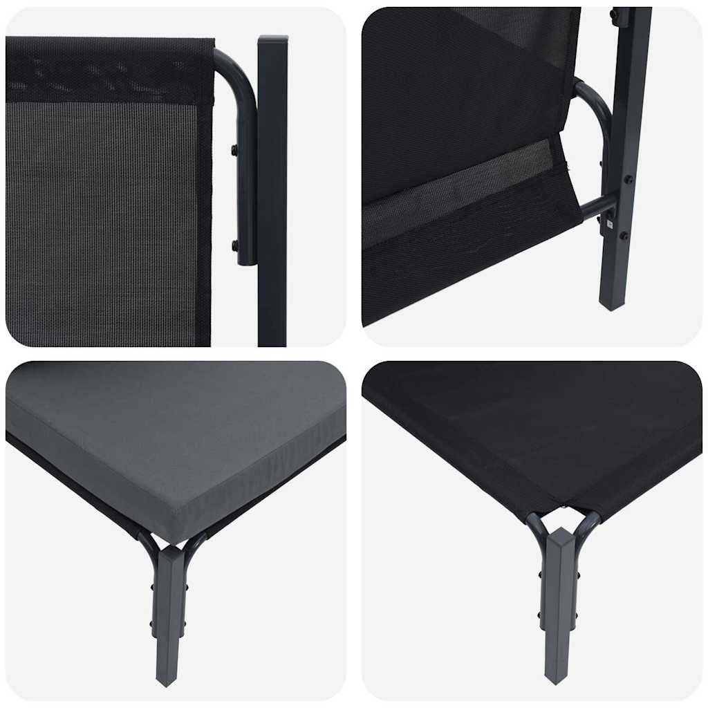 vidaXL Outdoor Furniture 3 Piece Anthracite 80 x 80 x 71 cm Steel