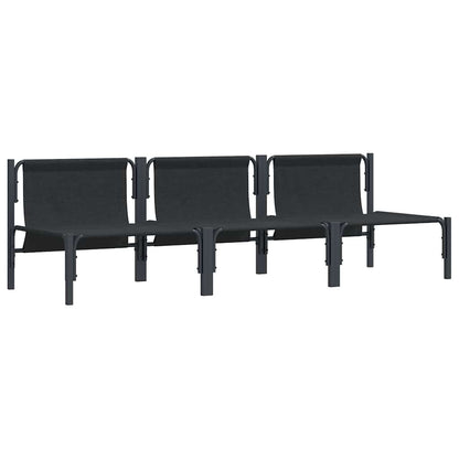 vidaXL Outdoor Furniture 3 Piece Anthracite 80 x 80 x 71 cm Steel