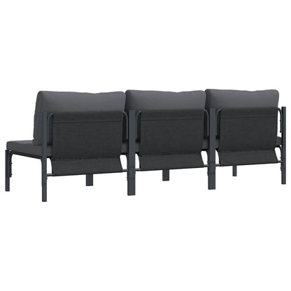 vidaXL Outdoor Furniture 3 Piece Anthracite 80 x 80 x 71 cm Steel