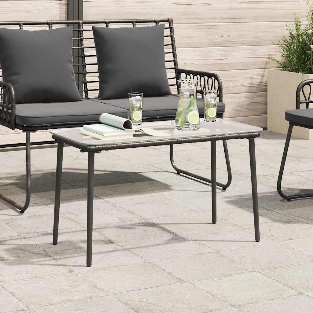 vidaXL Garden Table Black 80 x 40 x 45 cm Poly Rattan