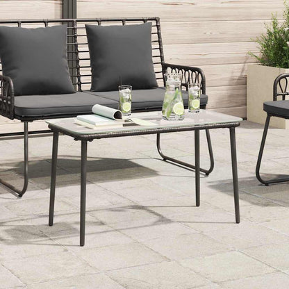 vidaXL Garden Table Black 80 x 40 x 45 cm Poly Rattan