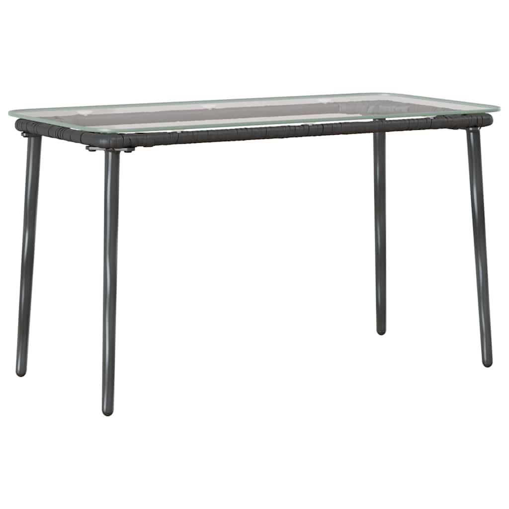 vidaXL Garden Table Black 80 x 40 x 45 cm Poly Rattan