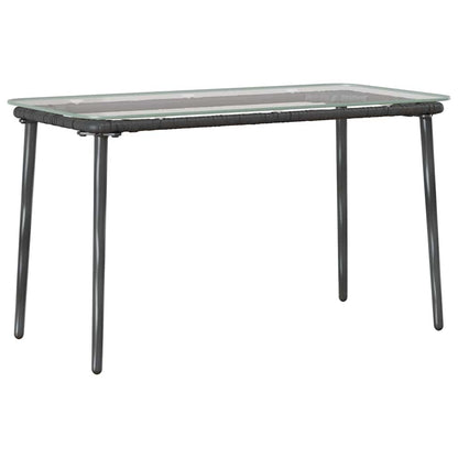 vidaXL Garden Table Black 80 x 40 x 45 cm Poly Rattan