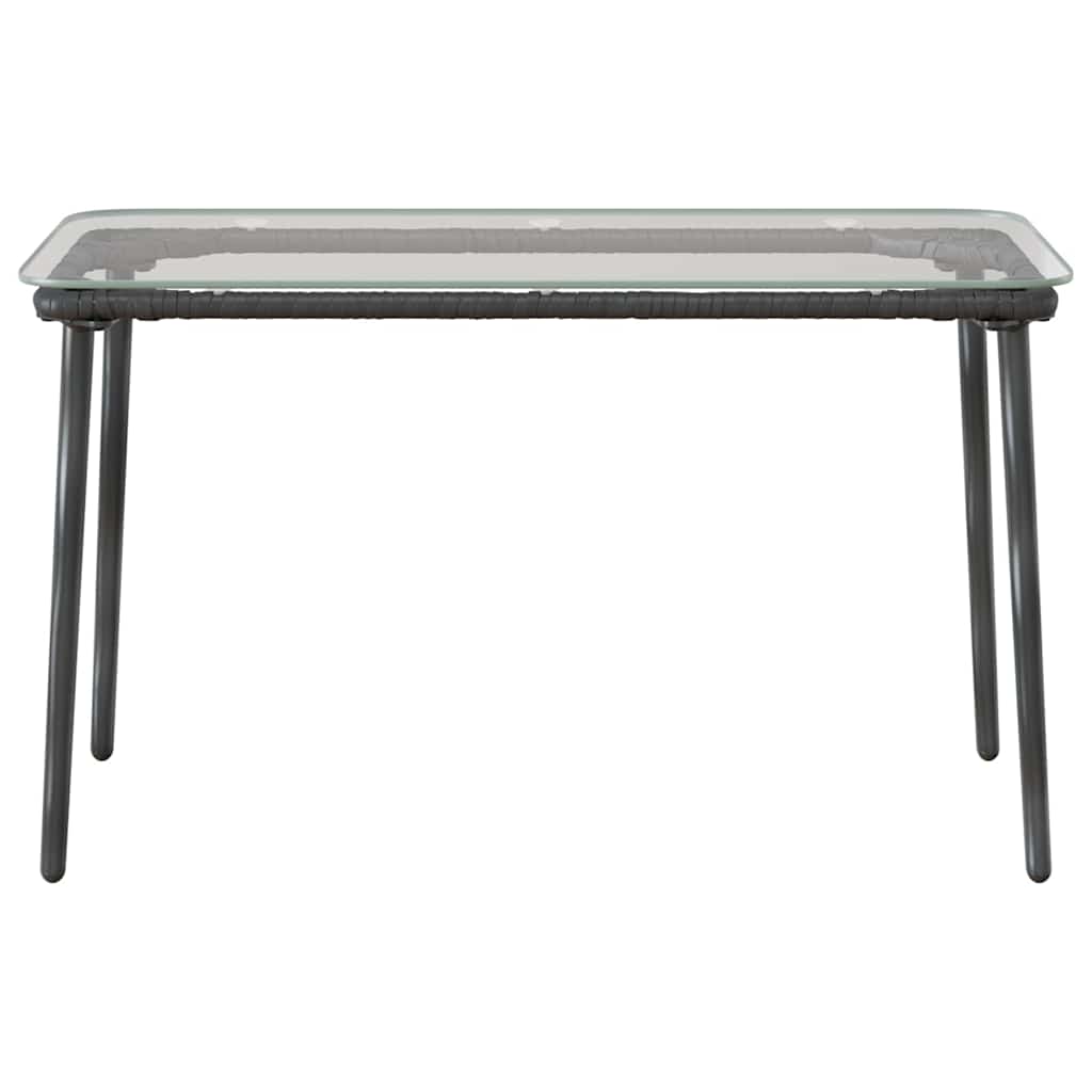 vidaXL Garden Table Black 80 x 40 x 45 cm Poly Rattan