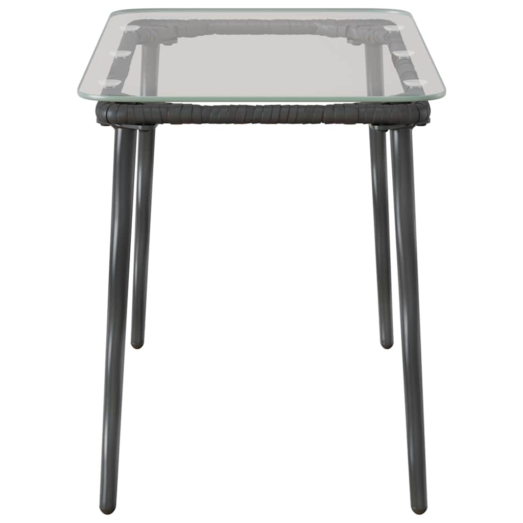 vidaXL Garden Table Black 80 x 40 x 45 cm Poly Rattan