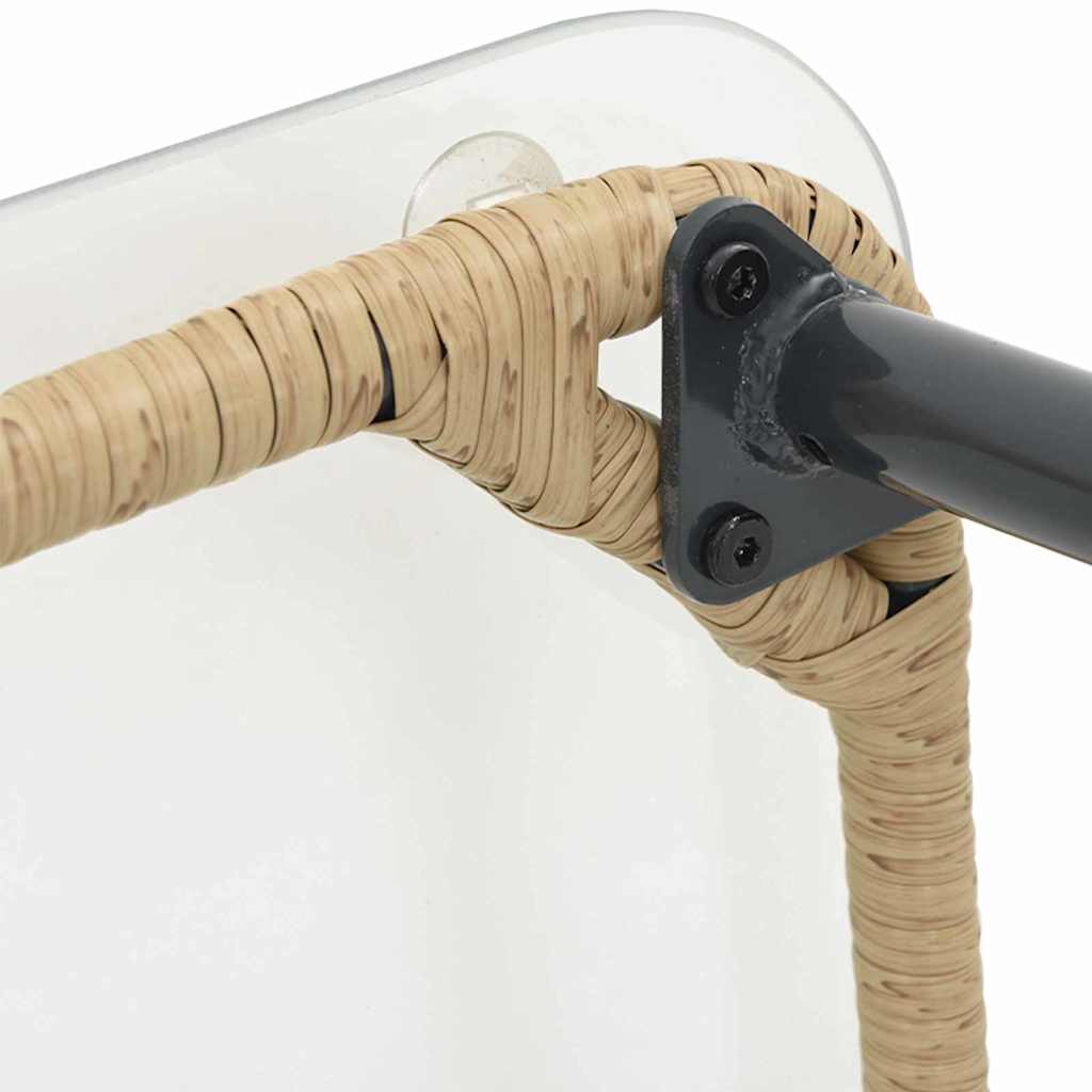 vidaXL Garden Table Natural 80 x 40 x 45 cm Poly Rattan