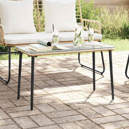 vidaXL Garden Table Natural 80 x 40 x 45 cm Poly Rattan