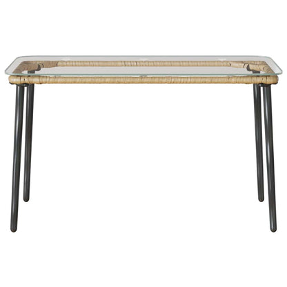 vidaXL Garden Table Natural 80 x 40 x 45 cm Poly Rattan