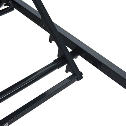 vidaXL Sunloungers 2-person 3 pcs Black and Anthracite Steel