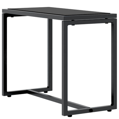vidaXL Sunloungers 2-person 3 pcs Black and Anthracite Steel