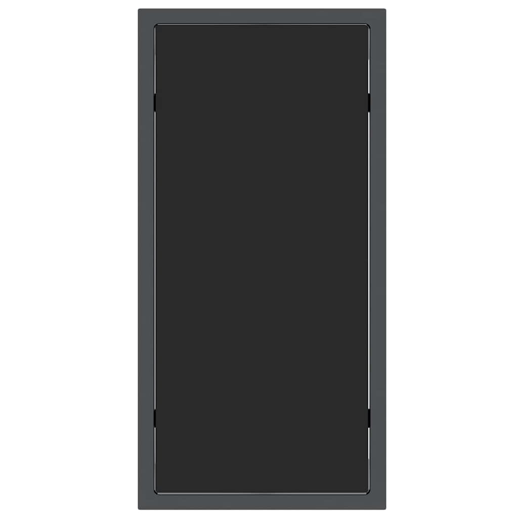 vidaXL Sunloungers 2-person 3 pcs Black and Anthracite Steel
