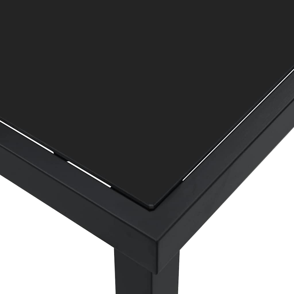 vidaXL Garden Table Black 80 x 80 x 73 cm Metal