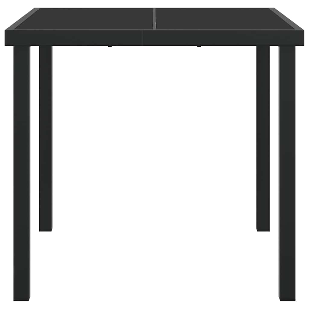 vidaXL Garden Table Black 80 x 80 x 73 cm Metal
