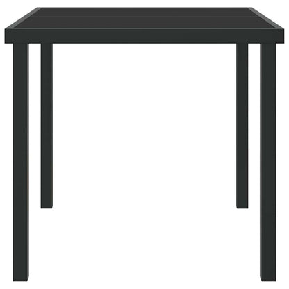 vidaXL Garden Table Black 80 x 80 x 73 cm Metal