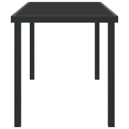 vidaXL Garden Table Black 140 x 70 x 73 cm Metal
