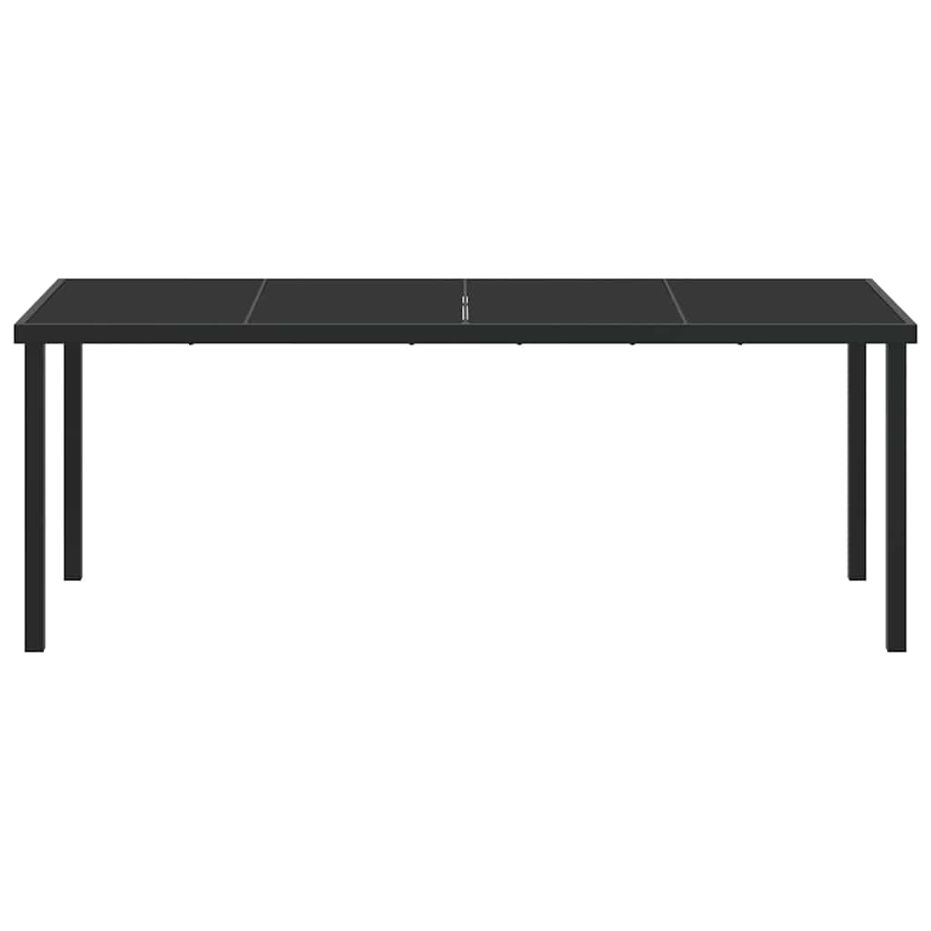 vidaXL Garden Table Black 200 x 80 x 73 cm Metal