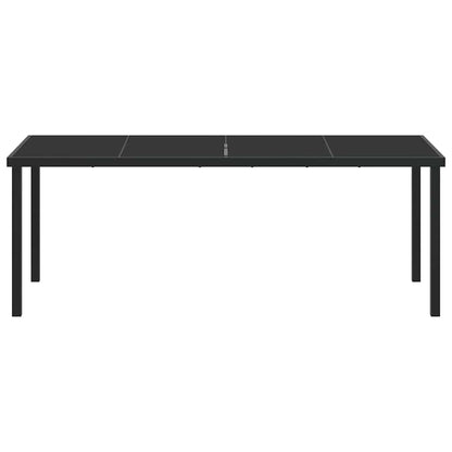 vidaXL Garden Table Black 200 x 80 x 73 cm Metal