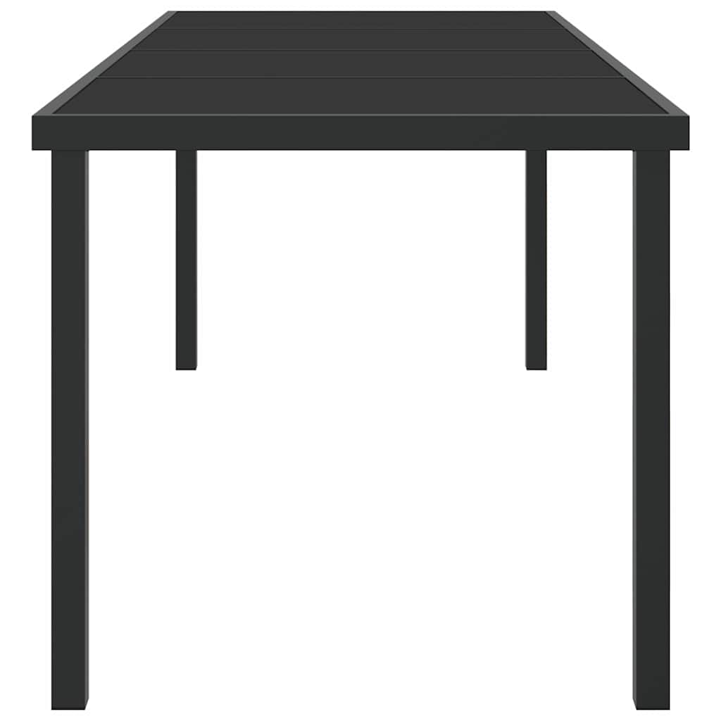 vidaXL Garden Table Black 200 x 80 x 73 cm Metal