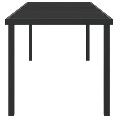 vidaXL Garden Table Black 200 x 80 x 73 cm Metal