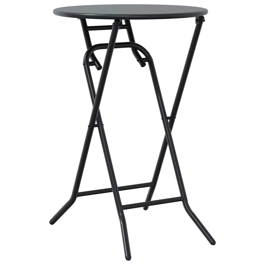 vidaXL Garden Bistro Set Folding 3 pcs Anthracite Steel