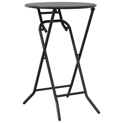 vidaXL Garden Bistro Set Folding 3 pcs Anthracite Steel