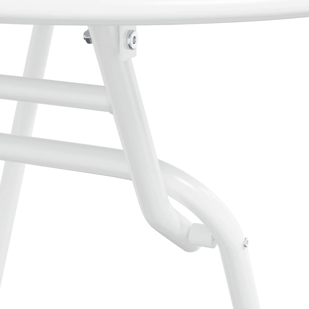 vidaXL Garden Bistro Set Folding 3 pcs White Steel