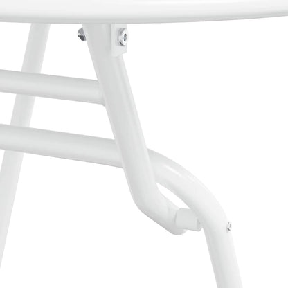 vidaXL Garden Bistro Set Folding 3 pcs White Steel