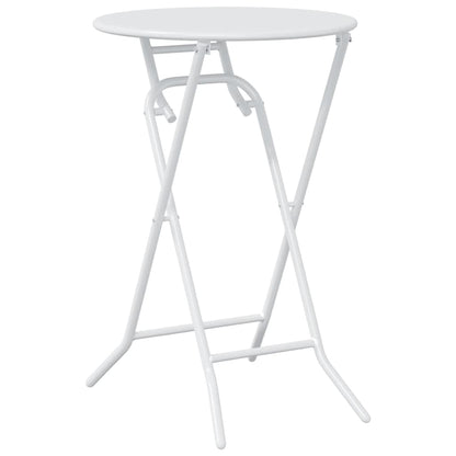 vidaXL Garden Bistro Set Folding 3 pcs White Steel