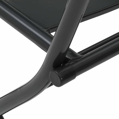 vidaXL Garden Bistro Set Folding 3 pcs Anthracite Steel