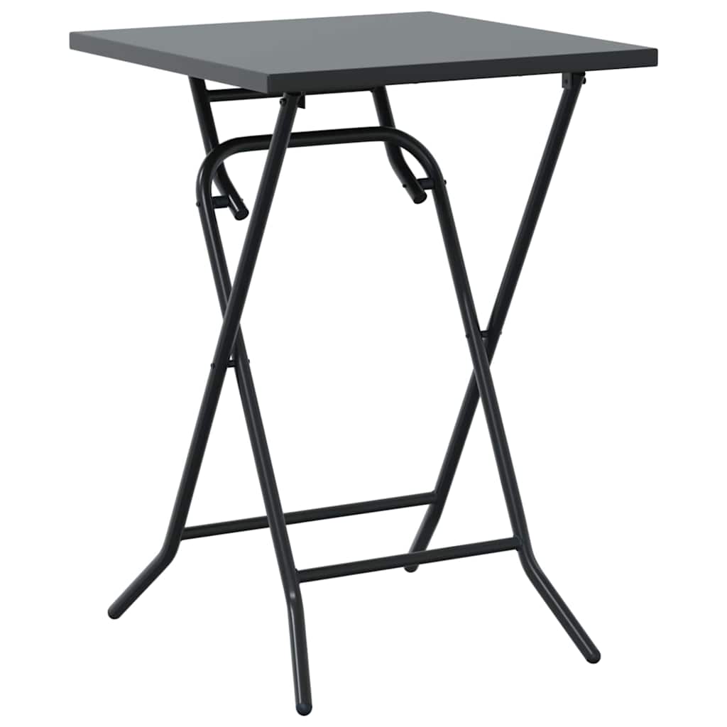 vidaXL Garden Bistro Set Folding 3 pcs Anthracite Steel