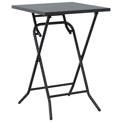 vidaXL Garden Bistro Set Folding 3 pcs Anthracite Steel