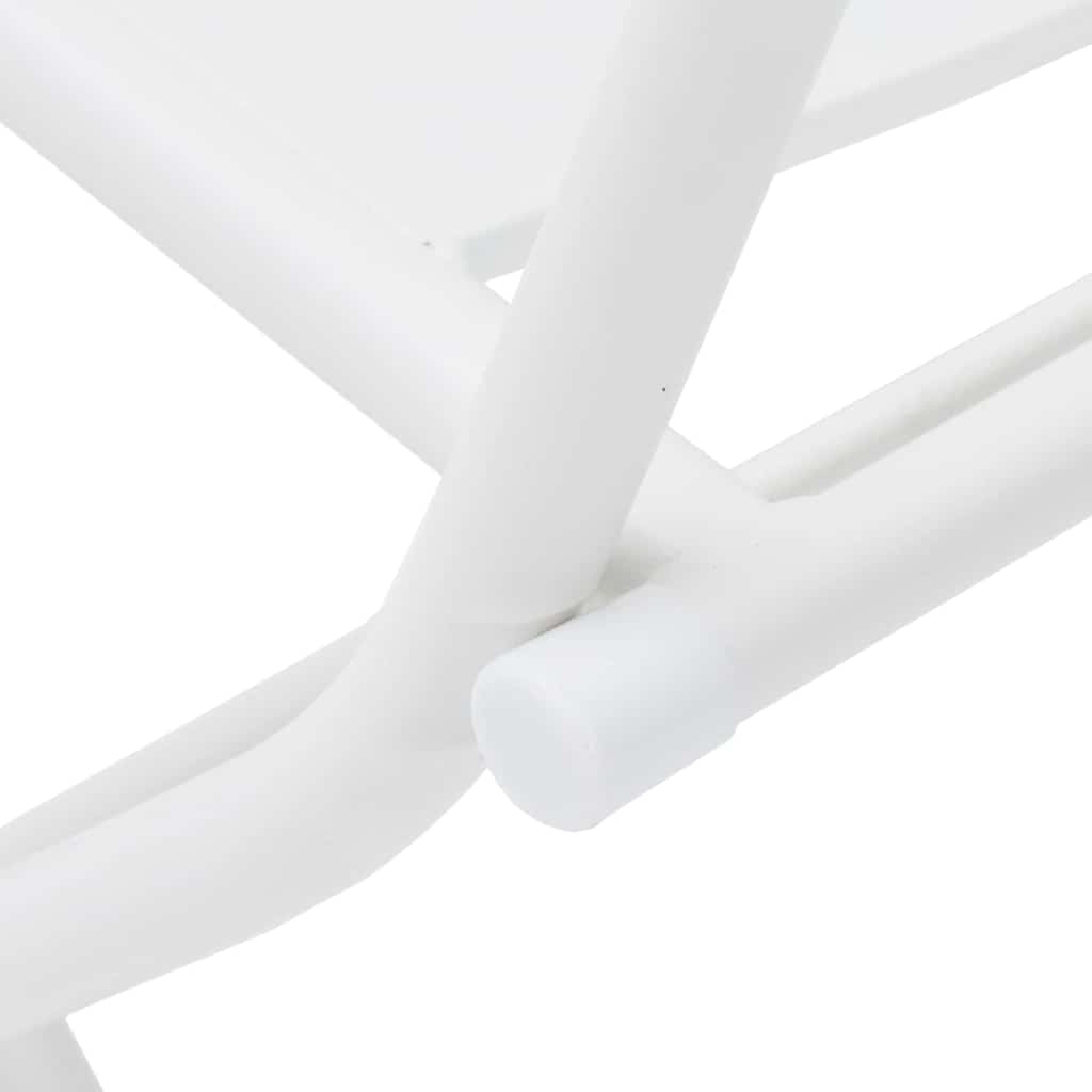 vidaXL Garden Bistro Set Folding 3 pcs White Steel