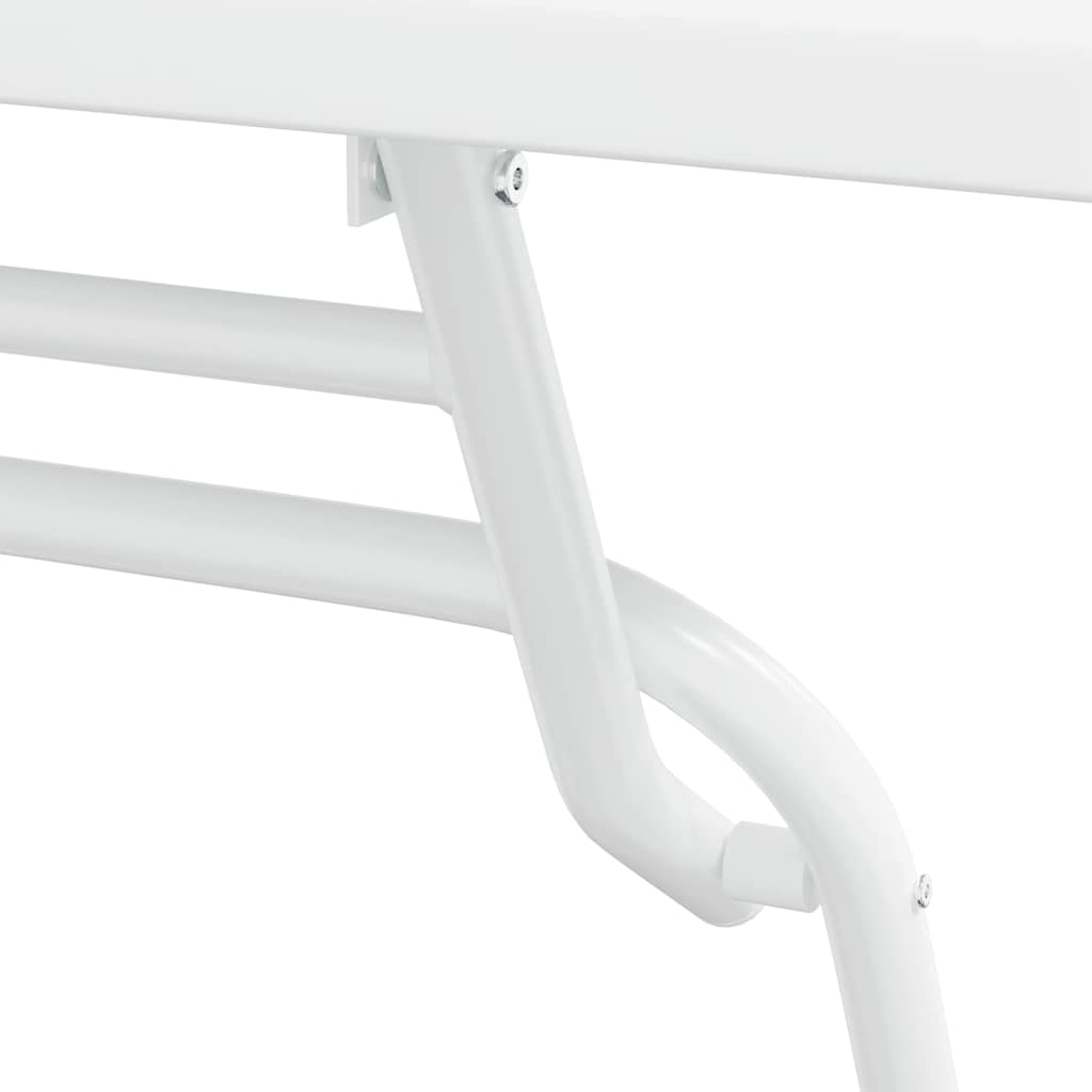 vidaXL Garden Bistro Set Folding 3 pcs White Steel