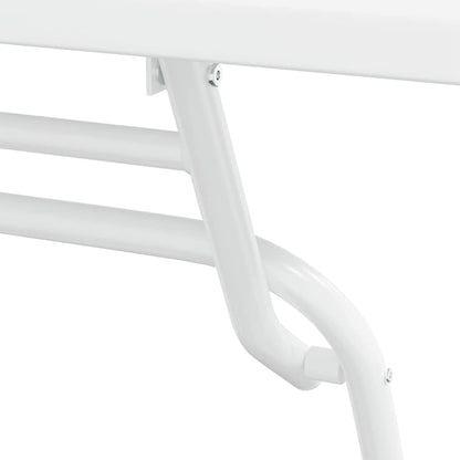 vidaXL Garden Bistro Set Folding 3 pcs White Steel