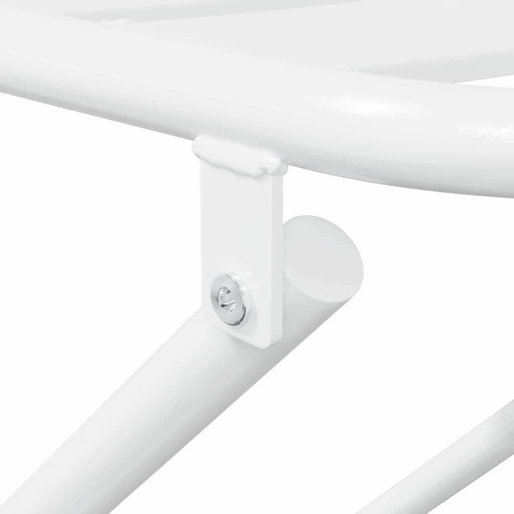 vidaXL Garden Bistro Set Folding 3 pcs White Steel