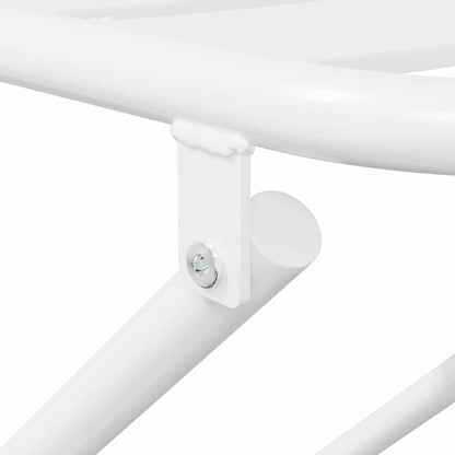 vidaXL Garden Bistro Set Folding 3 pcs White Steel