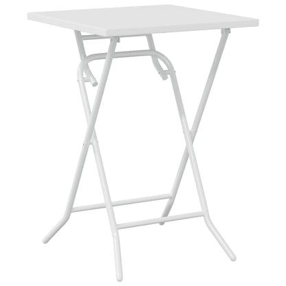 vidaXL Garden Bistro Set Folding 3 pcs White Steel