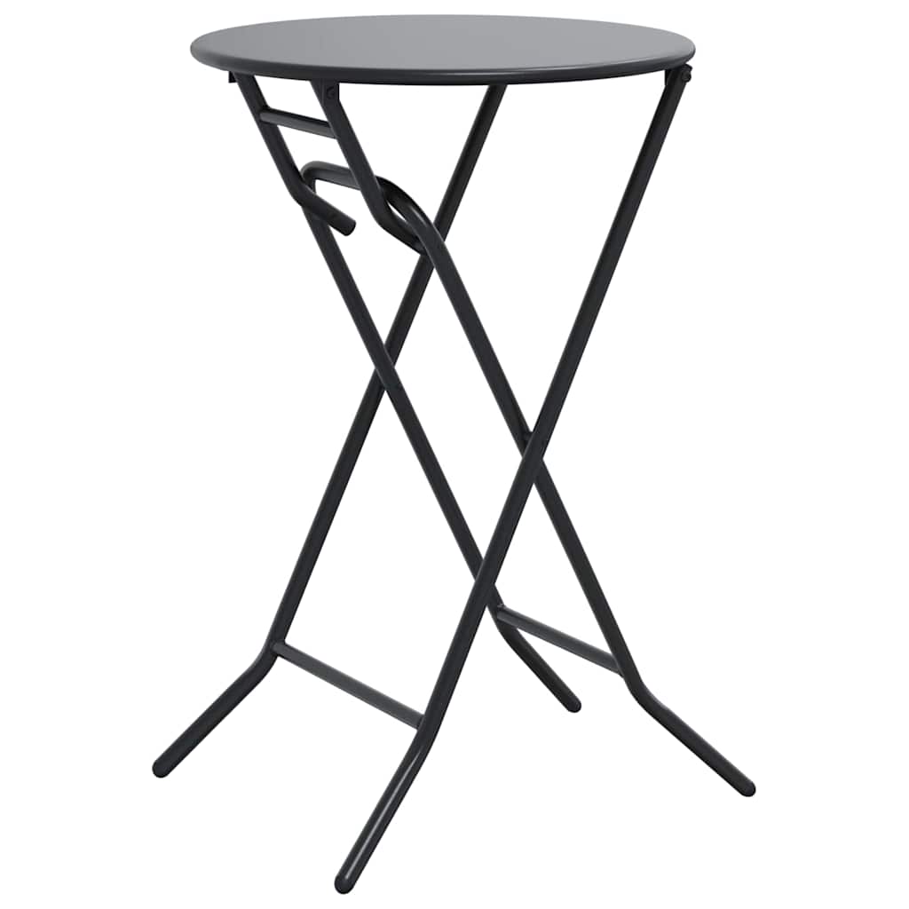 vidaXL Garden Table Folding Anthracite 50 x 50 x 72 cm Metal