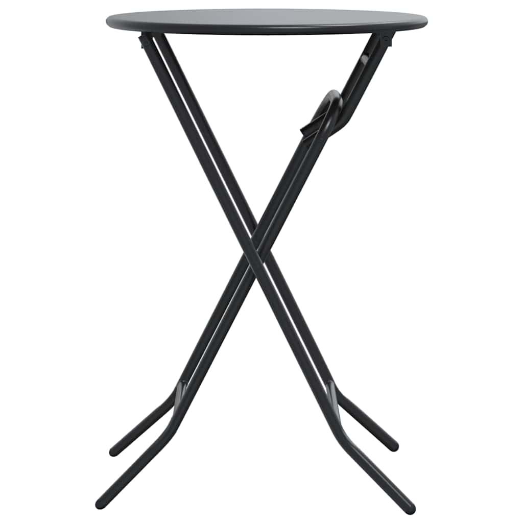 vidaXL Garden Table Folding Anthracite 50 x 50 x 72 cm Metal