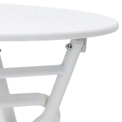 vidaXL Garden Table Folding White 50 x 50 x 72 cm Metal