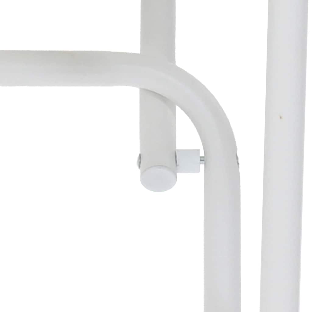 vidaXL Garden Table Folding White 50 x 50 x 72 cm Metal