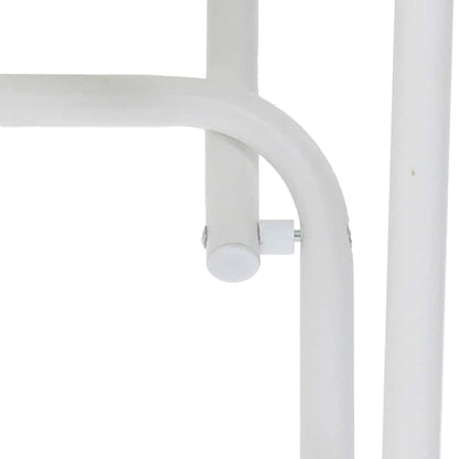 vidaXL Garden Table Folding White 50 x 50 x 72 cm Metal